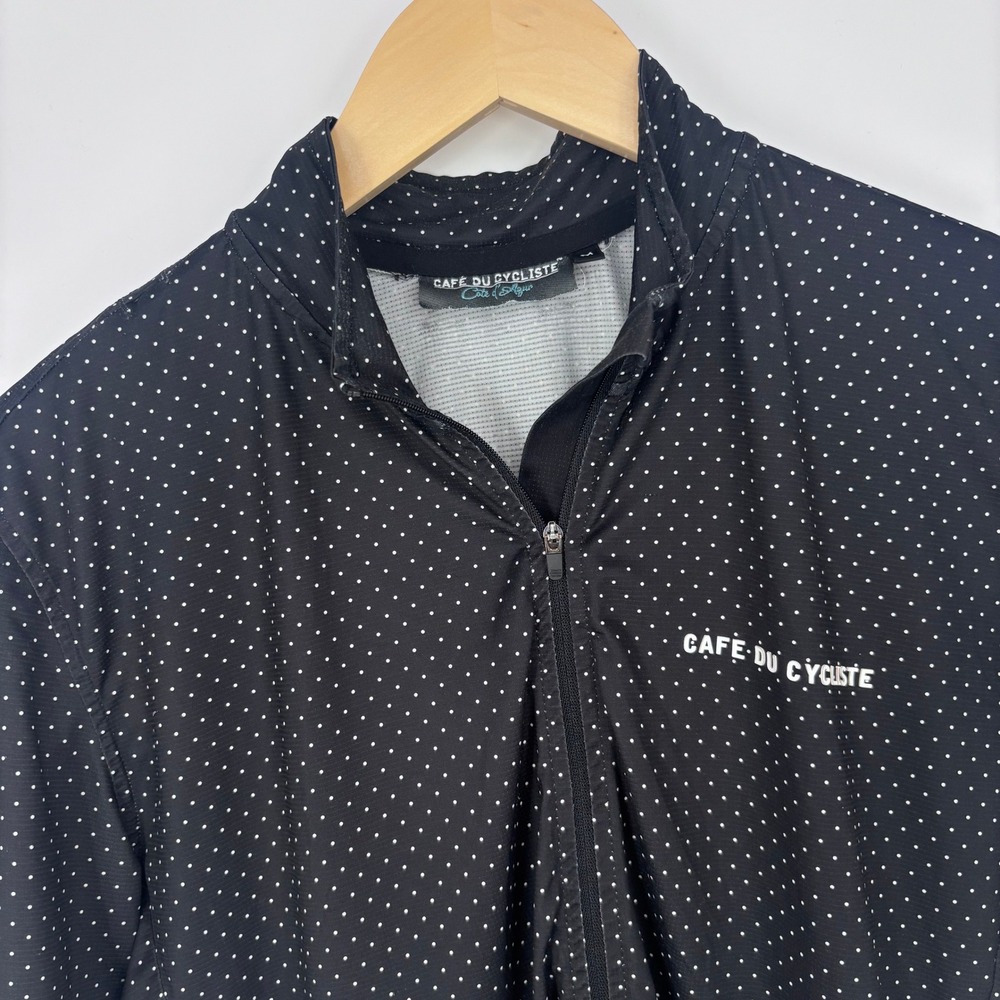 Cafe Du Cycliste Fleurette Cycling Jersey Men M Black Polka Dot Zip La Fournaise